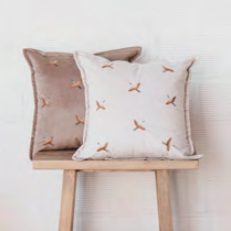 ALMOHADÓN GARCITAS DE PANA COLOR NAT. M: 50CM X 50CM